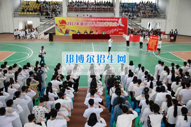 成都中醫(yī)藥大學(xué)附院針灸學(xué)校龍泉校區(qū)舉行2017年新團員入團宣誓儀式