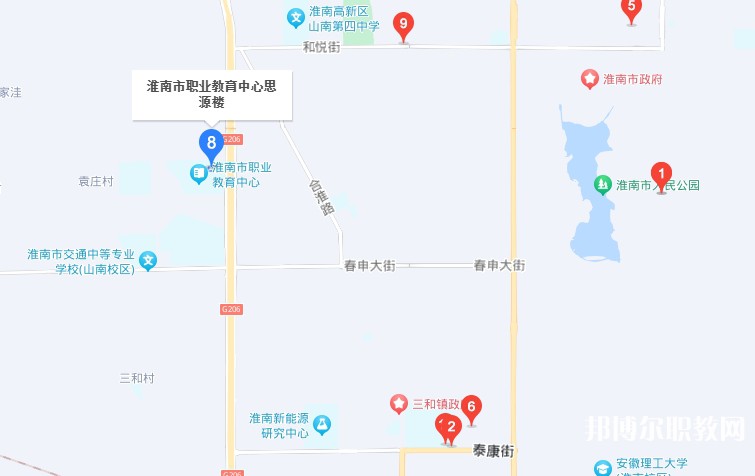 淮南經(jīng)濟(jì)技術(shù)學(xué)校地址，乘車路線