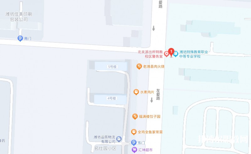 濰坊市自強(qiáng)職業(yè)中等專業(yè)學(xué)校地址，乘車路線